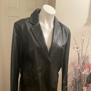 Black Leather Blazer